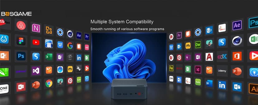 P2 Plus Mini PC, Intel i7 12700H Mini Desktop Computers, 32GB DDR5, 512GB NVMe, with Thunderbolt 4&Dual Gigabit Ethernet Ports, 4K Triple Display, Wi-Fi 6E, Bluetooth 5.2