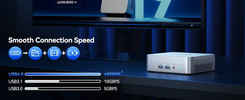 GEEKOM Mini PC XT13 Pro, with 13th Gen Intel i9-13900H Mini Computers(14 C/20T, Up to 5.4GHz) 32GB DDR4/2TB PCIe Gen 4 SSD Windows 11 Pro Support USB 4.0/2.5G LAN/8K/Quad Displays/Wi-Fi 6E/BT5.2