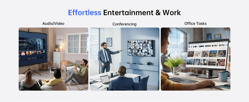 ACEMAGIC Vista Mini V1 Mini PC, Twin Lake N150, 16GB DDR4 RAM 1TB SSD Mini Computers, 11 Pro Desktop 4K Dual Display, WiFi/Bluetooth, for Home Office Business, up to 3.6 GHz(Beat N100/N95)