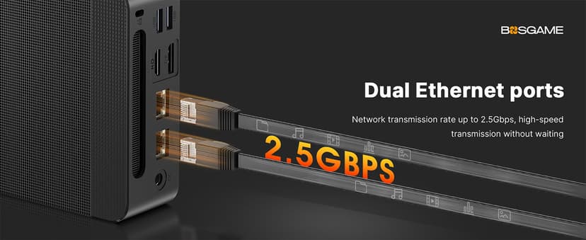 Mini PC P4 Plus, AMD Ryzen 7 5825U Mini Computers, 32GB DDR4 RAM 1TB m.2 NVMe SSD, Dual 2.5GbE LAN Ports/WiFi 6E/BT5.2, 4K Triple Display, Dual NVMe SSD Slots Mini Gaming PC