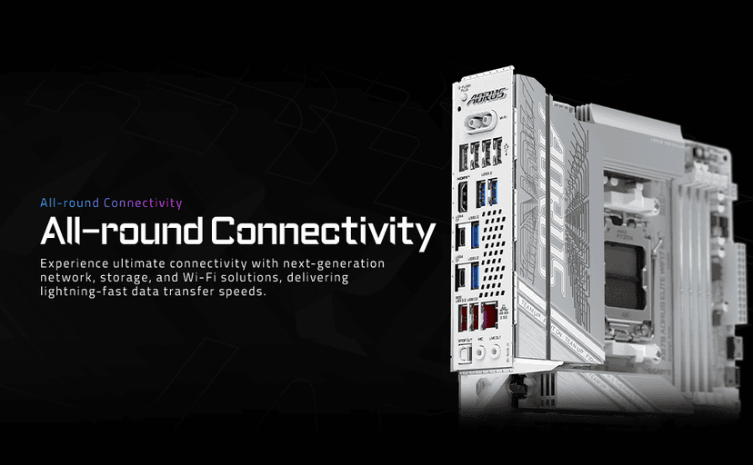 GIGABYTE X870 AORUS Elite WIFI7 ICE AMD AM5 LGA 1718 Motherboard, ATX, DDR5, 4X M.2, PCIe 5.0, USB4, WIFI7, 2.5GbE LAN, EZ-Latch, 5-Year Warranty