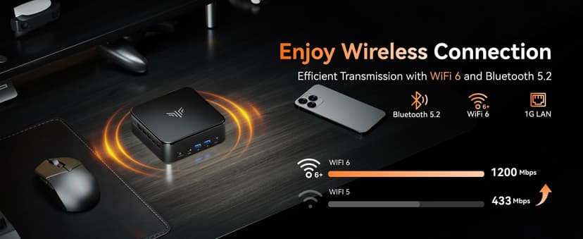 KAMRUI Mini PC with AMD Ryzen 7 PRO 5875U, 16GB DDR4 512GB M.2 SSD Mini Computer, Mini Gaming PC with USB Type-C, Desktop Computer Supports Triple 4K Display, WiFi 6, BT 5.2