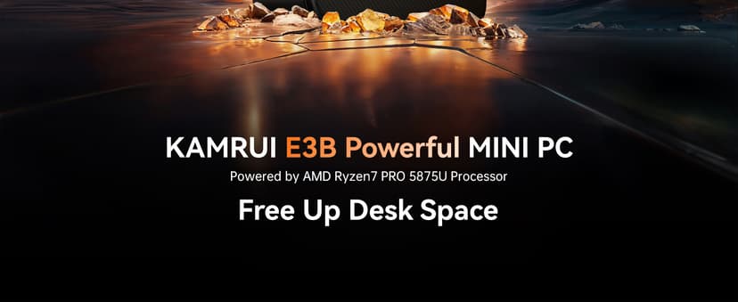 KAMRUI Mini PC with AMD Ryzen 7 PRO 5875U, 16GB DDR4 512GB M.2 SSD Mini Computer, Mini Gaming PC with USB Type-C, Desktop Computer Supports Triple 4K Display, WiFi 6, BT 5.2