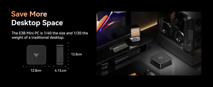 KAMRUI Mini PC with AMD Ryzen 7 PRO 5875U, 16GB DDR4 512GB M.2 SSD Mini Computer, Mini Gaming PC with USB Type-C, Desktop Computer Supports Triple 4K Display, WiFi 6, BT 5.2