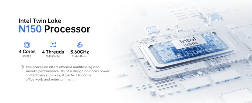 ACEMAGIC Vista Mini V1 Mini PC Computers, Intel Twin Lake N150(Turbo 3.6GHz), 16GB RAM 1TB M.2 SSD Mini Computer, 4K HDMI DP Dual WiFi/Bt, Gigabit Ethernet Vesa, Home/Office Micro Pc