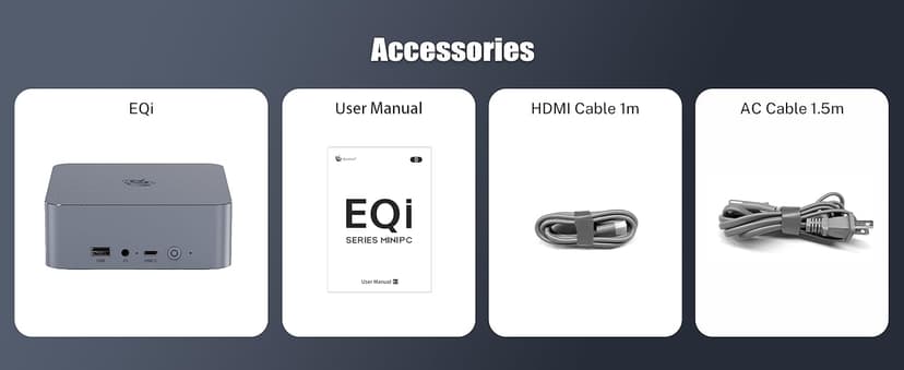 Beelink EQi12 Mini PC, Intel Core i5-12450H Processor (8C/12T, up to 4.4GHz), 16G DDR4 RAM 500GB M.2 2280 PCle 4.0x4 SSD, Mini Computer Support 4K@60Hz Dual Screen Display/WiFi6/BT5.2