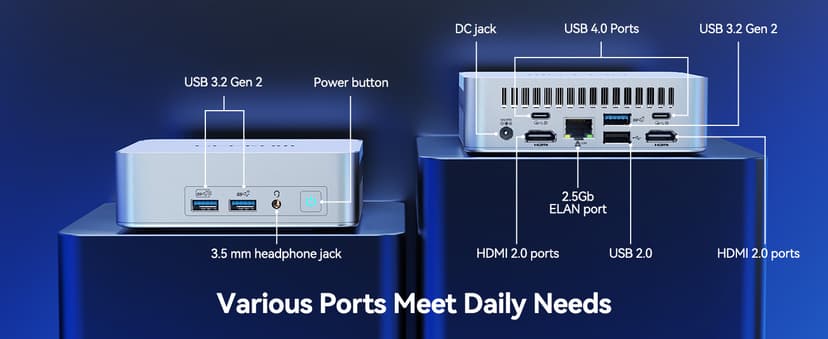 GEEKOM Mini PC XT13 Pro, with 13th Gen Intel i9-13900H Mini Computers(14 C/20T, Up to 5.4GHz) 32GB DDR4/2TB PCIe Gen 4 SSD Windows 11 Pro Support USB 4.0/2.5G LAN/8K/Quad Displays/Wi-Fi 6E/BT5.2