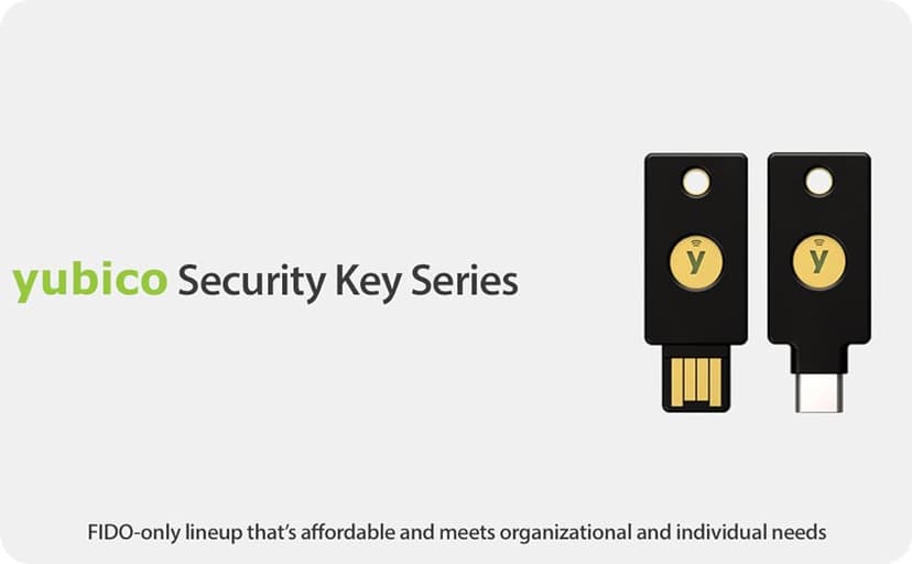 Yubico - Security Key NFC - Basic Compatibility - Multi-factor authentication (MFA) Security Key, Connect via USB-A or NFC, FIDO Certified