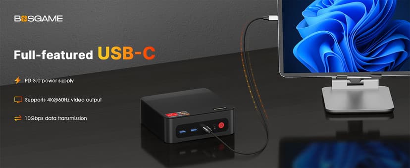 Mini PC P4 Plus, AMD Ryzen 7 5825U Mini Computers, 32GB DDR4 RAM 1TB m.2 NVMe SSD, Dual 2.5GbE LAN Ports/WiFi 6E/BT5.2, 4K Triple Display, Dual NVMe SSD Slots Mini Gaming PC