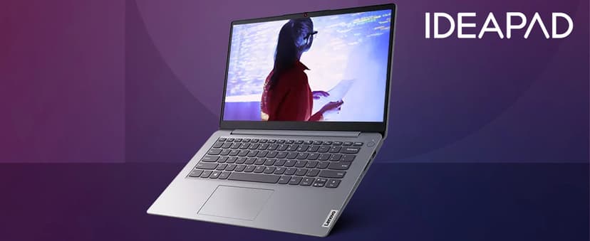 Lenovo IdeaPad Ultra Light Laptop for Student & Home (14" Anti-Glare, Intel Dual Core Processor, 4GB RAM, 128GB Storage (64GB+ 64GB SD)), 1 Year Office 365, Webcam, Wi-Fi 6, Win 11 Home in S, Grey