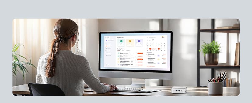 KAMRUI Essenx E2 Mini PC, 16GB RAM 1TB SSD Mini Computers,12th Alder Lake N97 (Beat N150, up to 3.6GHz) Micro PC, HDMI+DP1.4 Dual 4K UHD Small PC,Gigabit Ethernet,WiFi,BT,Home/Office Mini Desktop pc