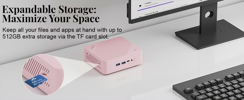 NIMO Mini PC Desktop, 16GB RAM 1TB SSD 12th Gen N100(Beat i3 1115G4) Mini Desktop Computers with USB3.2 BT5.2 WiFi 6, 4K Triple-Monitor Display Micro Computer for Student Home Office