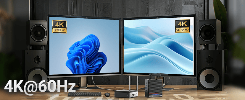 MINIX Fanless Windows 11 Pro Mini PC, Intel 12th Gen N300, NEO Z300-0dB 16GB DDR4, 512GB M.2 PCIe Gen3 x 4 SSD Micro Desktop Computer, 4K Dual Display/2.5G LAN, for Business Home Office Multi-Tasking