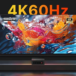 P4 Mini PC,AMD Ryzen 7 5700U(8C/16T, up to 4.3Ghz) 32GB DDR4 1TB NVMe SSD Mini Computers, Dual 2.5G LAN Ports, Dual NVMe Slots, Triple Display, WiFi 6, BT5.2