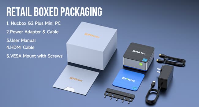 GMKtec Mini PC Intel N150(Turbo 3.6GHz) 12GB DDR5 256GB SSD Dual LAN, Desktop Mini Computer 4K Triple Display, WiFi6, BT5.2, Energy Efficient