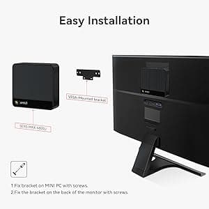 Beelink SER5 MAX Mini PC,AMD Ryzen 7 6800U(8C/16T,up to 4.7 GHz),Mini Computer 32GB LPDDR5 RAM 1TB SSD Graphics 12 core 2200 MHz,Support 4K Triple Display/HDMI+DP+Type-C/Wifi6/BT5.2/1000M LAN/USB3.2