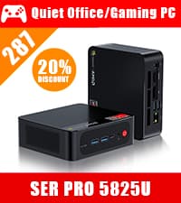 Beelink Mini PC, AMD Ryzen 7 8745HS(8C/16T, up to 4.9GHz), 24GB DDR5 RAM 1TB PCle4.0 SSD, SER8 Mini Computer Support 4K@144Hz, Tirple Display, HDMI+DP, WiFi6, BT5.2, USB4