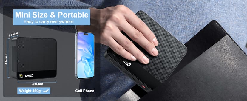 Beelink Mini PC AMD Ryzen 7 5825U Up to 4.5GHz 8C/16T, SER5 PRO Mini Computer with 32GB DDR4 RAM 1TB M.2 SSD, Support 2.5GLAN/4K Triple Screen Display(HDMI+DP+Type-C)/WiFi6/BT5.2/Home/Office