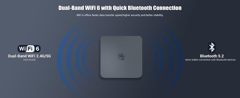 Beelink EQi12 Mini PC, Intel Core i5-12450H Processor (8C/12T, up to 4.4GHz), 16G DDR4 RAM 500GB M.2 2280 PCle 4.0x4 SSD, Mini Computer Support 4K@60Hz Dual Screen Display/WiFi6/BT5.2