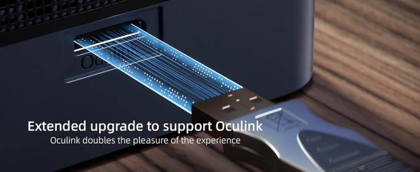 Mini Gaming PC M4, Dual 2.5G LAN Ryzen 7 7840HS Desktop Computers, 32GB DDR5 1TB PCIe4.0 NVMe SSD, Radeon 780M Graphics,Quad Display, Oculink/USB 4.0/HDMI/DP, Wi-Fi 6/ BT5.2