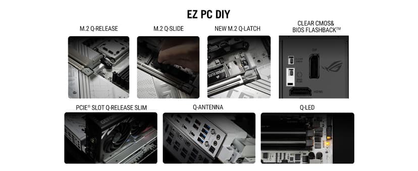 ASUS ROG Strix X870-A Gaming WiFi AMD AM5 X870 ATX Motherboard 16+2+2 Power Stages, Dynamic OC Switcher, Core Flex, DDR5 AEMP, WiFi 7, 4X M.2, PCIe® 5.0, Q-Release Slim, USB4®, AI OCing & Networking