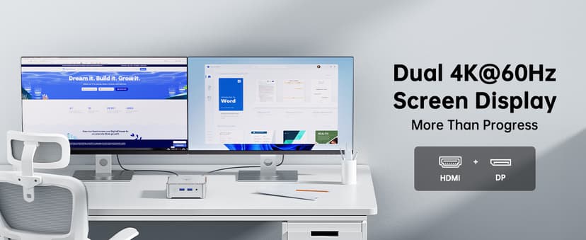 KAMRUI E2 Mini PC 11 Pro, 12th Gen Alder Lake N97(up to 3.6GHz) Micro PC (Beat N150/N100/N95), 16GB RAM 512GB M.2 SSD, Desktop Computers 4K Dual Display/USB3.2/WiFi/BT/LAN Small Computer