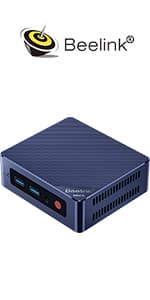 Beelink SER5 MAX Mini PC,AMD Ryzen7 6800U(8C/16T,up to 4.7GHz),Mini Computer 32GB LPDDR5 RAM 500GB M.2 SSD Graphics 12core 2200MHz,Support 4K Triple Display/HDMI+DP+Type-C/Wifi6/BT5.2/1000M LAN/USB3.2