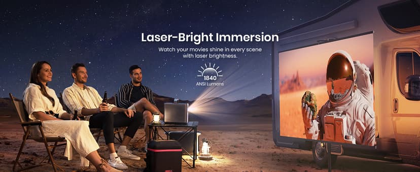 NEBULA by Anker Cosmos Laser 1080P Projector, 4K Support, Outdoor Projector, Android TV 10.0 with 7000+Apps, Auto Focus, Auto Keystone Correction, Screen Fit, Home Theater, Movie Projector for Parties