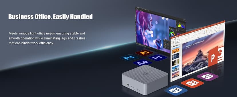 Beelink EQi12 Mini PC, Intel Core i5-12450H Processor (8C/12T, up to 4.4GHz), 16G DDR4 RAM 500GB M.2 2280 PCle 4.0x4 SSD, Mini Computer Support 4K@60Hz Dual Screen Display/WiFi6/BT5.2