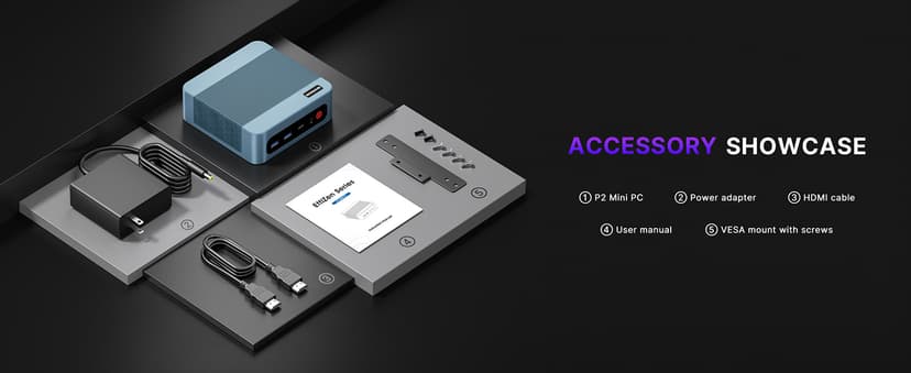 P2 Plus Mini PC, Intel i7 12700H Mini Desktop Computers, 32GB DDR5, 512GB NVMe, with Thunderbolt 4&Dual Gigabit Ethernet Ports, 4K Triple Display, Wi-Fi 6E, Bluetooth 5.2