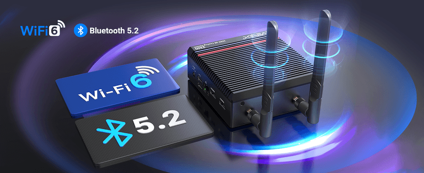 MINIX Fanless Windows 11 Pro Mini PC, Intel 12th Gen N300, NEO Z300-0dB 16GB DDR4, 512GB M.2 PCIe Gen3 x 4 SSD Micro Desktop Computer, 4K Dual Display/2.5G LAN, for Business Home Office Multi-Tasking