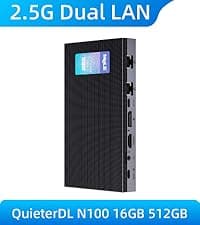 MeLE Mini PC Quieter 4C - 12th Gen N100, Fanless PC, 16GB Memory, 512GB Storage,with Windows 11 Pro, 2.4/5G Wi-Fi, Full-Functional USB-C, 4K Triple Display Desktop