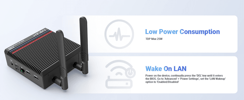 MINIX Fanless Windows 11 Pro Mini PC, Intel 12th Gen N300, NEO Z300-0dB 16GB DDR4, 512GB M.2 PCIe Gen3 x 4 SSD Micro Desktop Computer, 4K Dual Display/2.5G LAN, for Business Home Office Multi-Tasking