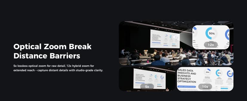 OBSBOT Tail 2 PTZR NDI Camera 4K@60FPS, Pro AI Tracking, 1/1.5" CMOS, 50MP, 5X Optical Zoom, 12X Hybrid Zoom, SDI/HDMI/IP/USB 3.0 Output, Live Streaming for Education, Conference, Worship, Live Events