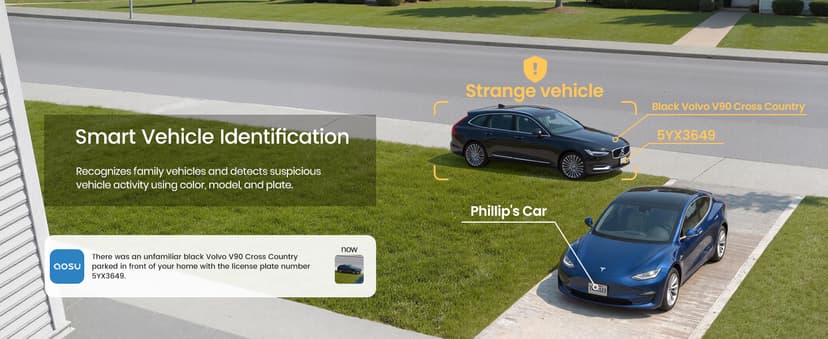 AOSU 4K Solar Security Cameras Wireless Outdoor, Expandable to 16TB (32GB Built-in) HomeCortex Home Security System + 6 Extra Solar Panel, AI Face Recognition & Behavior Detection, 6-Cam Kit