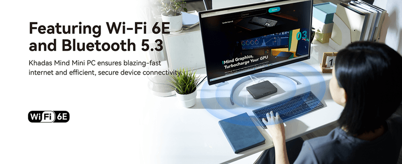 Khadas Mind 1 Mini PC, Intel Core i5-1340P 4.6GHz Micro Desktop Computer with 5.55Wh Standby Battery, 16GB LPDDR5, 512GB PCIe 4.0 SSD, BT5.3, WiFi 6E, Portable Computer for Business Home Office Gaming