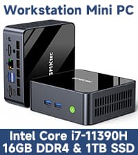 GMKtec Mini Desktop Computer, M3 Intel Core i5 12450H (8C/12T, up to 4.40GHz) Mini PC 16GB DDR4 (8GB*2) 512GB SSD, 2X HDMI 4K, 4X USB 3.2, USB-C, WiFi 6, BT 5.2, RJ45 2.5G Black