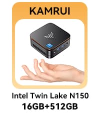 KAMRUI Mini PC Computer, Intel Processor N97 (up to 3.6 GHz), 16GB DDR4 RAM 256GB M.2 SSD, Mini Desktop Computer Support Dual 4K, WiFi, Bluetooth, Ethernet, HTPC for Business, Education, Home