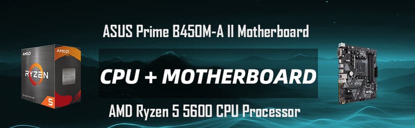 MICRO CENTER AMD Ryzen 5 5600 Desktop Processor with ASUS Prime B450M-A II AMD AM4 Micro ATX Motherboard