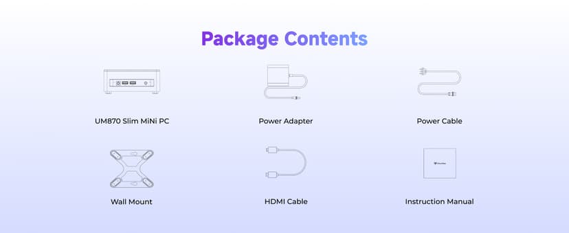 MINISFORUM UM870 Slim Mini PC AMD Ryzen 7 8745H(8C/16T), Mini Desktop Computer 32GB DDR5 RAM 1TB SSD, USB4/HDMI/DP 8K@60Hz Output, 2.5G LAN Port, 4xUSB Ports, WiFi 6E, BT5.3, AMD Radeon 780M Graphics