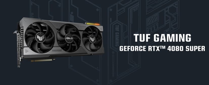 ASUS TUF Gaming NVIDIA GeForce RTX™ 4080 Super OC Edition Gaming Graphics Card (PCIe 4.0, 16GB GDDR6X, HDMI 2.1a, DisplayPort 1.4a)