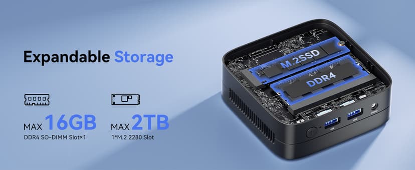 KAMRUI Mini PC, 16GB DDR4 RAM 512GB M.2 SSD, Mini Computer Intel Twin Lake N150 (Upgraded N100, 4 Cores, up to 3.6GHz), Desktop Computer Dual 4K, Ethernet, WiFi, Bluetooth for Business, Office, Home