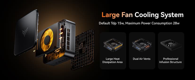 KAMRUI Mini PC with AMD Ryzen 7 PRO 5875U, 16GB DDR4 512GB M.2 SSD Mini Computer, Mini Gaming PC with USB Type-C, Desktop Computer Supports Triple 4K Display, WiFi 6, BT 5.2