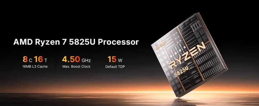 Mini PC P4 Plus, AMD Ryzen 7 5825U Mini Computers, 32GB DDR4 RAM 1TB m.2 NVMe SSD, Dual 2.5GbE LAN Ports/WiFi 6E/BT5.2, 4K Triple Display, Dual NVMe SSD Slots Mini Gaming PC