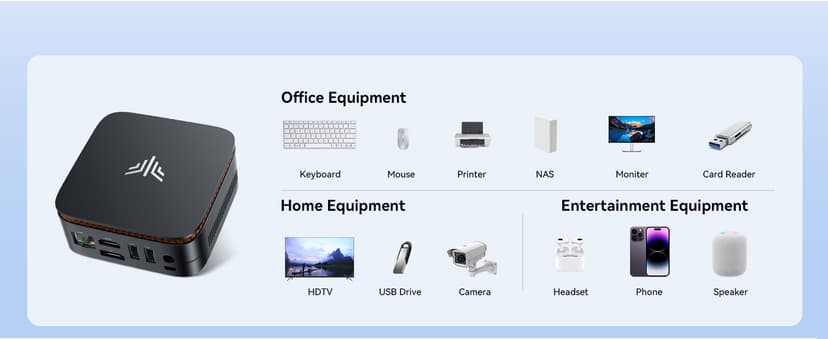 KAMRUI Mini PC Computer, Intel Processor N97 (up to 3.6 GHz), 16GB DDR4 RAM 256GB M.2 SSD, Mini Desktop Computer Support Dual 4K, WiFi, Bluetooth, Ethernet, HTPC for Business, Education, Home