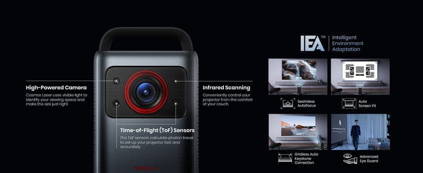 NEBULA by Anker Cosmos Laser 1080P Projector, 4K Support, Outdoor Projector, Android TV 10.0 with 7000+Apps, Auto Focus, Auto Keystone Correction, Screen Fit, Home Theater, Movie Projector for Parties