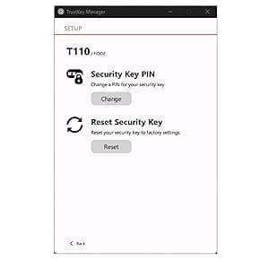 FIDO2 U2F Security Key Passkey Two-Factor Authentication (2FA) USB Key PIN+Touch (Non-Biometric) USB-A Type TrustKey T110