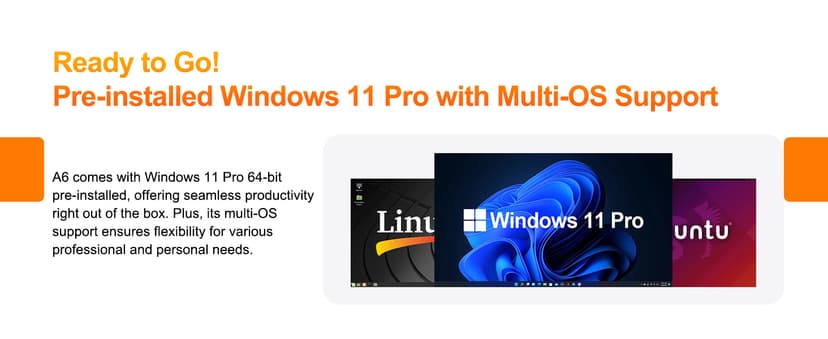 GEEKOM A6 Mini PC, AMD Ryzen 7 6800H(8C/16T, up to 4.7GHz), 32GB DDR5 RAM, 1TB PCIe 4.0 NVMe SSD, Radeon 680M, Compact Aluminium Design Windows 11 Pro Desktop Computer with USB4/8K UHD/Wi-Fi 6E/BT 5.2