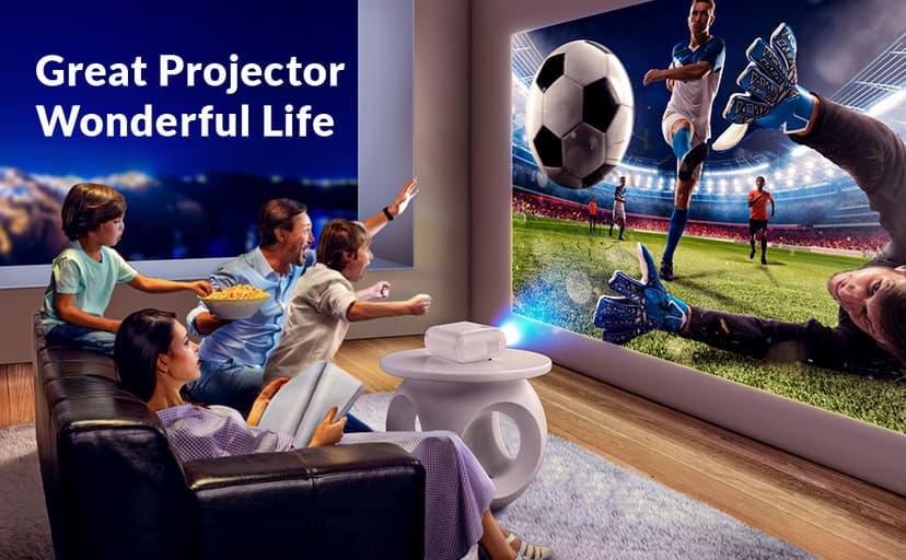 Mini Projector, CLOKOWE 2024 Upgraded Portable Projector with 9000 Lux and Full HD 1080P, Movie Projector Compatible with iOS/Android Phone/Tablet/Laptop/PC/TV Stick/Box/USB Drive/Game Console