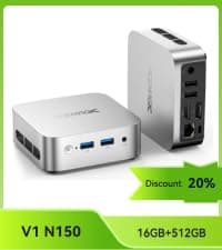 ACEMAGIC Vista Mini V1 Mini PC Computers, Intel Twin Lake N150(Turbo 3.6GHz), 16GB RAM 1TB M.2 SSD Mini Computer, 4K HDMI DP Dual WiFi/Bt, Gigabit Ethernet Vesa, Home/Office Micro Pc